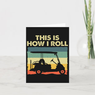 Funny Golf Cart Design Frauen Kinder Golfer G Karte