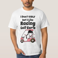 Funny Golf Cart Racing Flamingo