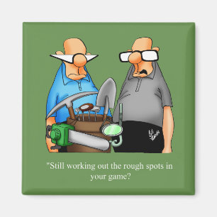 Funny Golf Cartoons Square Magnet