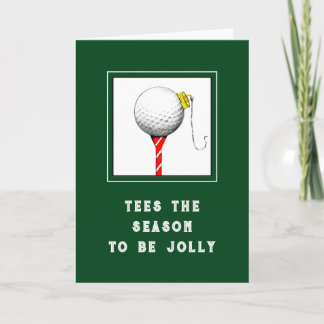 Funny Golf Christmas Feiertagskarte