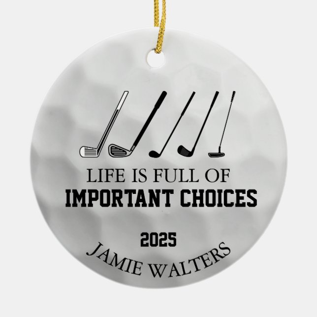 Funny Golf Christmas, Funny Golf Geschenke für Gol Keramik Ornament (Vorne)