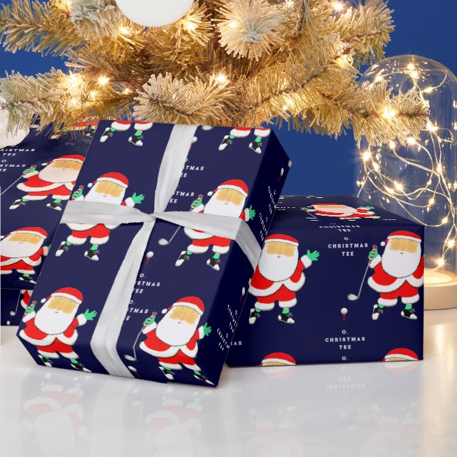 Funny Golf Christmas Geschenkpapier (Feiertage)