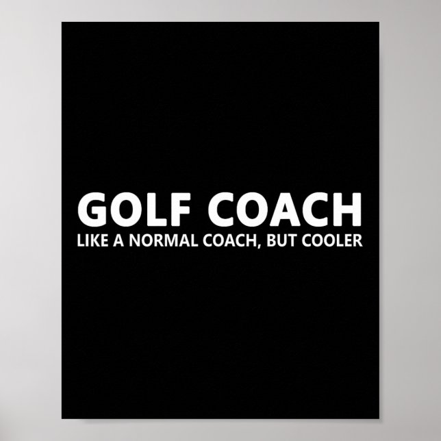 Funny Golf Coach Definition Golfwagen Poster (Vorne)