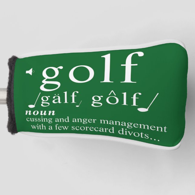Funny Golf Definition Anger Management Humor Pun   Headcover (Vorderseite)
