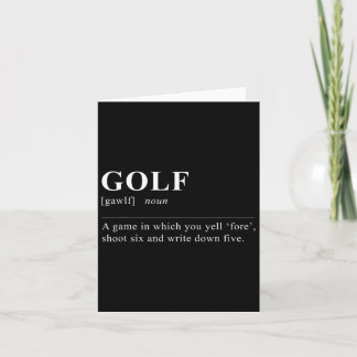 Funny Golf Definition Karte