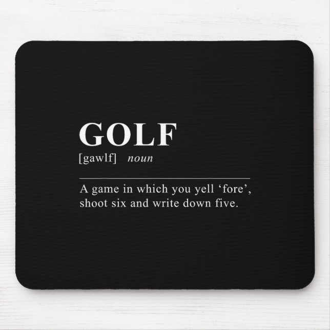 Funny Golf Definition Mousepad (Vorne)