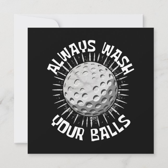 Funny Golf Einladung (Rückseite)