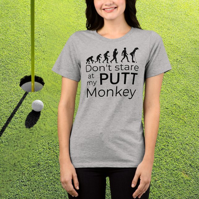 Funny Golf Evolution starrt nicht an meinem Putt M Tri-Blend Shirt (Von Creator hochgeladen)