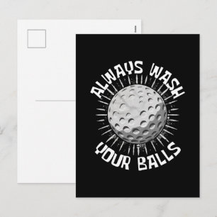 Funny Golf Feiertagspostkarte