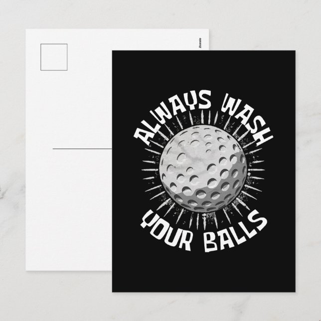 Funny Golf Feiertagspostkarte (Vorne/Hinten)
