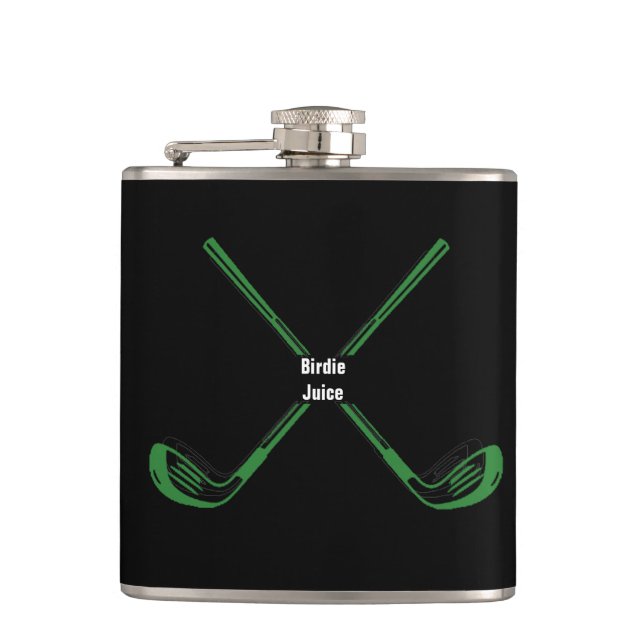 Funny Golf Flask - Custom Golfer Gift & Barware Flachmann (Vorderseite)