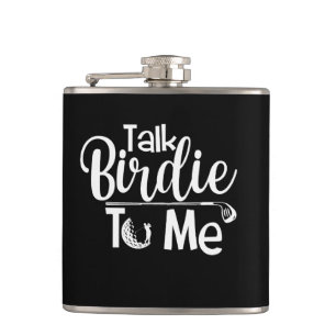 Funny Golf Flask - 'Talk Birdie to Me' Custom Gift Flachmann