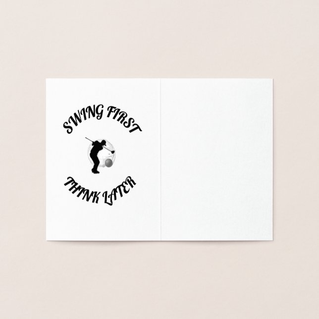 Funny Golf Foil Card Folienkarte (Innenseite)