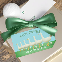 Funny Golf Geese Golfmas Weihnachtsgeschenke Tags Geschenkanhänger
