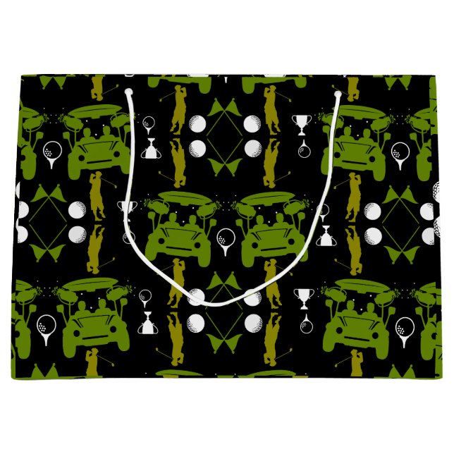 Funny Golf Geschenk für Anfänger Große Geschenktüte (Vorderseite)