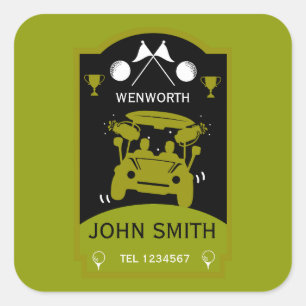 Funny Golf Geschenk für Anfänger Quadratischer Aufkleber