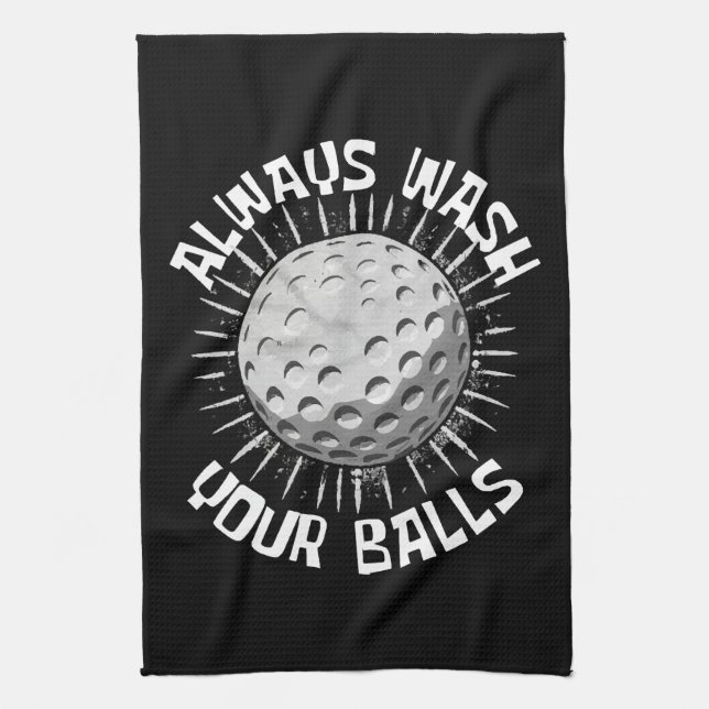 Funny Golf Geschirrtuch (Vertikal)