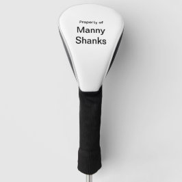 Funny Golf Gift Joke Name Manny Shanks Golf Headcover
