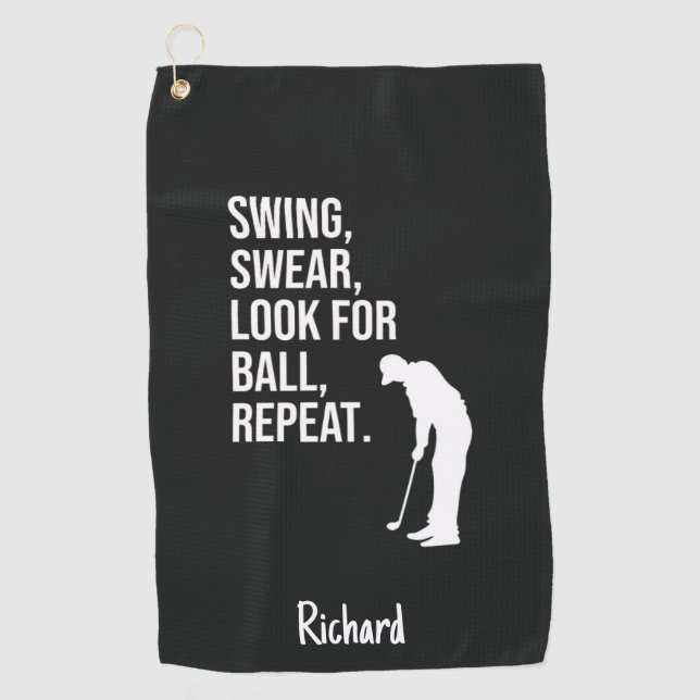 Funny Golf Gifts For Guys Men Humorous Hilarious  Golfhandtuch (Vorderseite)