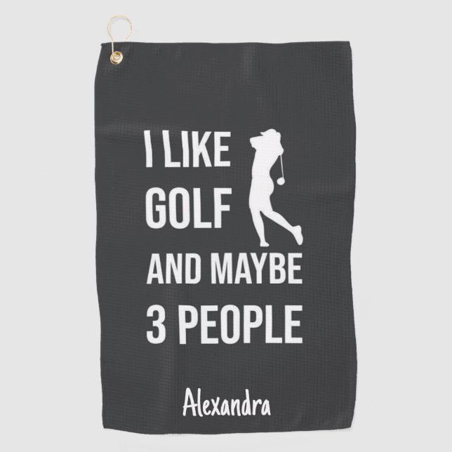Funny Golf Gifts For Her Ladies Women Fun Girls Golfhandtuch (Vorderseite)