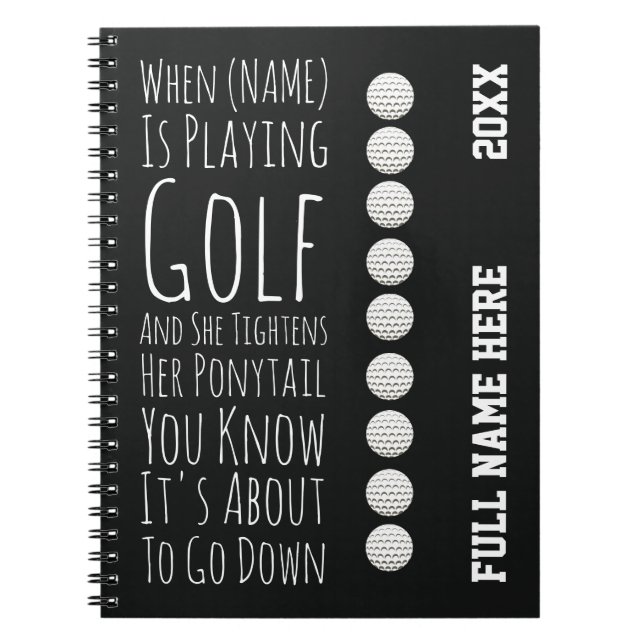 Funny Golf Gifts For Her Teen Girls Women Player Notizblock (Vorderseite)