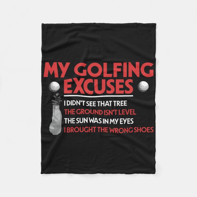 Funny Golf Golfer meine Golfausreden habe ich nich Fleecedecke (Vorderseite)