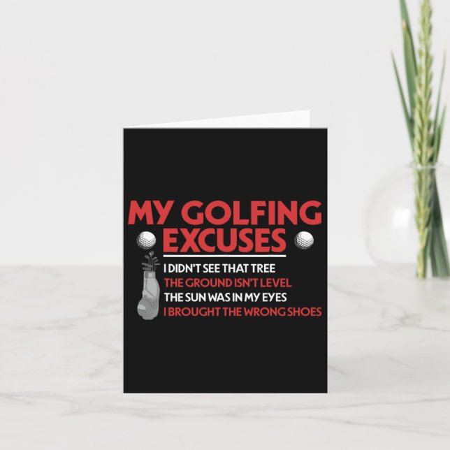 Funny Golf Golfer meine Golfausreden habe ich nich Karte (Vorderseite)