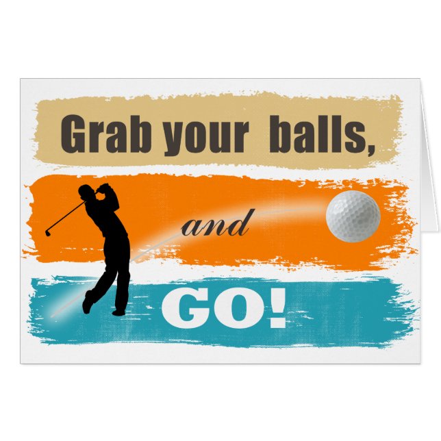 Funny Golf Grab Your Balls ID466 (Vorderseite (Horizontal))