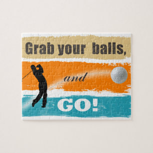 Funny Golf Grab Your Balls Puzzle