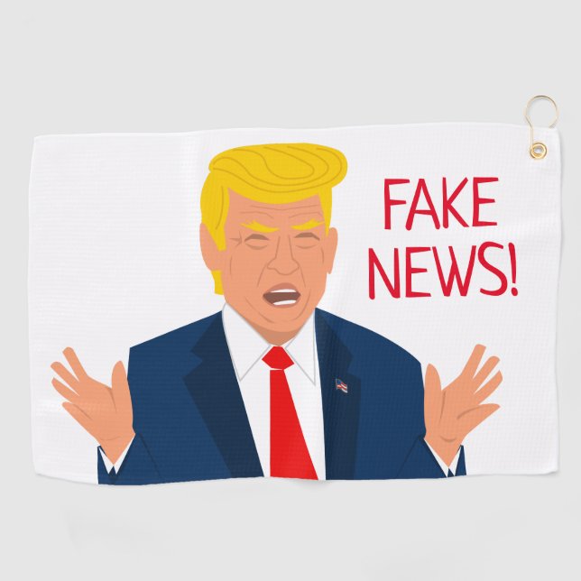 Funny Golf Handtuchgeschenk mit Donald Trump Carto Golfhandtuch (Horizontal)