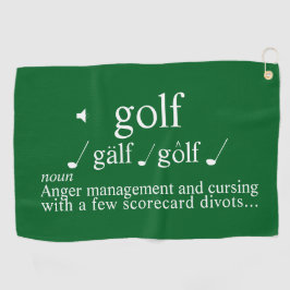 Funny Golf Instructor  Anger  Management on Green  Golfhandtuch