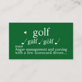 Funny Golf Instructor  Anger  Management on Green  Visitenkarte