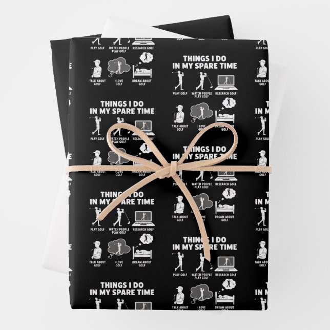 Funny Golf Lover Coach Gifts Dad Grandpa Golfer Geschenkpapier Set (Beispiel)