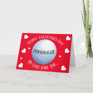 Funny Golf Meine Liebe Fore You Valentines Feiertagskarte
