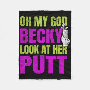 Funny Golf Merch - Oh mein Gott Becky Fleecedecke
