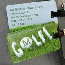 Funny Golf Monogram Golftravel Gepäck Tag