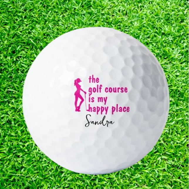 Funny Golf My Happiness Lady Theme Golf Balls Golfball (Looking for awesome golf gift ideas?  Make their next outing unforgettable!)