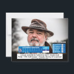 Funny Golf News  ️ ‍ 40. 50. 60. Men Birthday Postkarte<br><div class="desc">BIG GOLF NEWS 60. Geburtstag Men's Funny Breaking News TV Grafik . Ist er über dem Hügel? Verwenden Sie die Buttons und Pfeiltasten, um das Bild zu verschieben... Die großen Neuigkeiten brechen. Vollständig editierbar und leicht zu verändern Text. Ändern Sie das Foto und den Text in den Anzug des Ereignisses....</div>