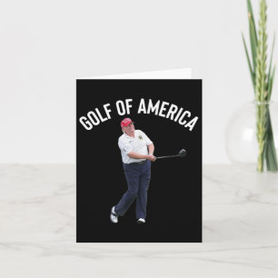 Funny Golf of America Donald Trump Pun Karte