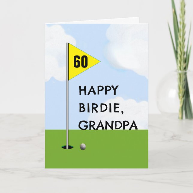 Funny Golf Opa Geburtstagskarte Karte (Vorderseite)