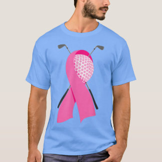 Funny Golf Pink Ribbon Breast Cancer Awareness Sup T-Shirt
