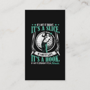 Funny Golf Player Lucky Golf Swing Skill Joke Visitenkarte