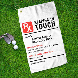Funny Golf Prescription Family Wiedersehen Custom  Golfhandtuch