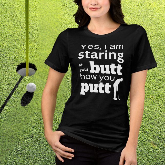 Funny Golf Quote Staring an meinem Hintern oder wi Tri-Blend Shirt (Von Creator hochgeladen)