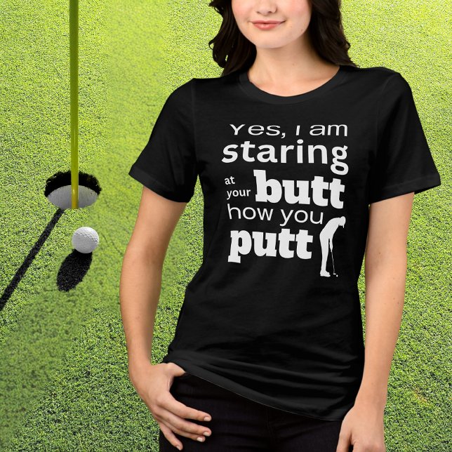 Funny Golf Quote Staring an meinem Hintern oder wi Tri-Blend Shirt (Von Creator hochgeladen)
