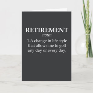 Funny Golf Rentirement Card Golfer Joke Gift Sport Karte