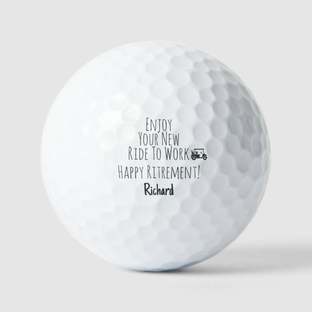 Funny Golf Retiree Gifts Retired Retirement Humor Golfball (Vorderseite)