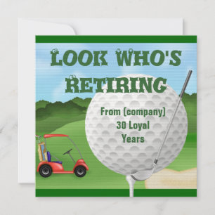 FUNNY Golf Retirement Einladungen TEMPLATE
