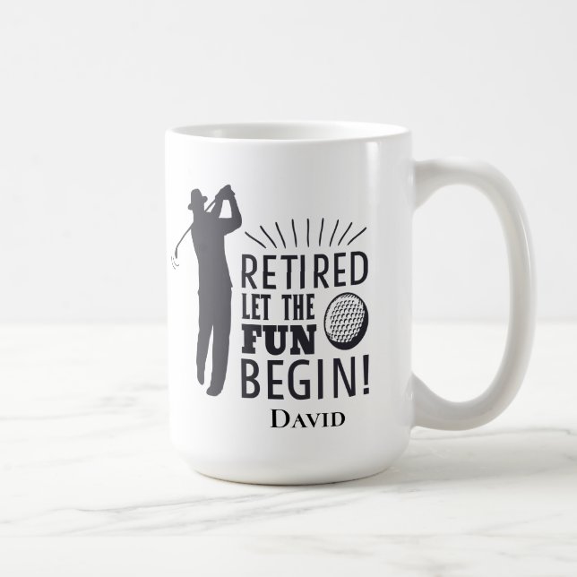 Funny Golf Retirement - Lass the Fun Begin Kaffeetasse (Rechts)