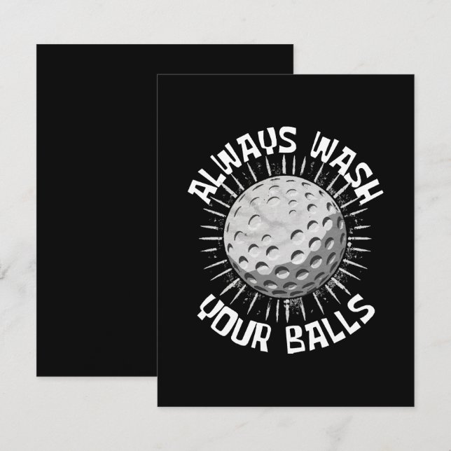 Funny Golf RSVP Karte (Vorne/Hinten)